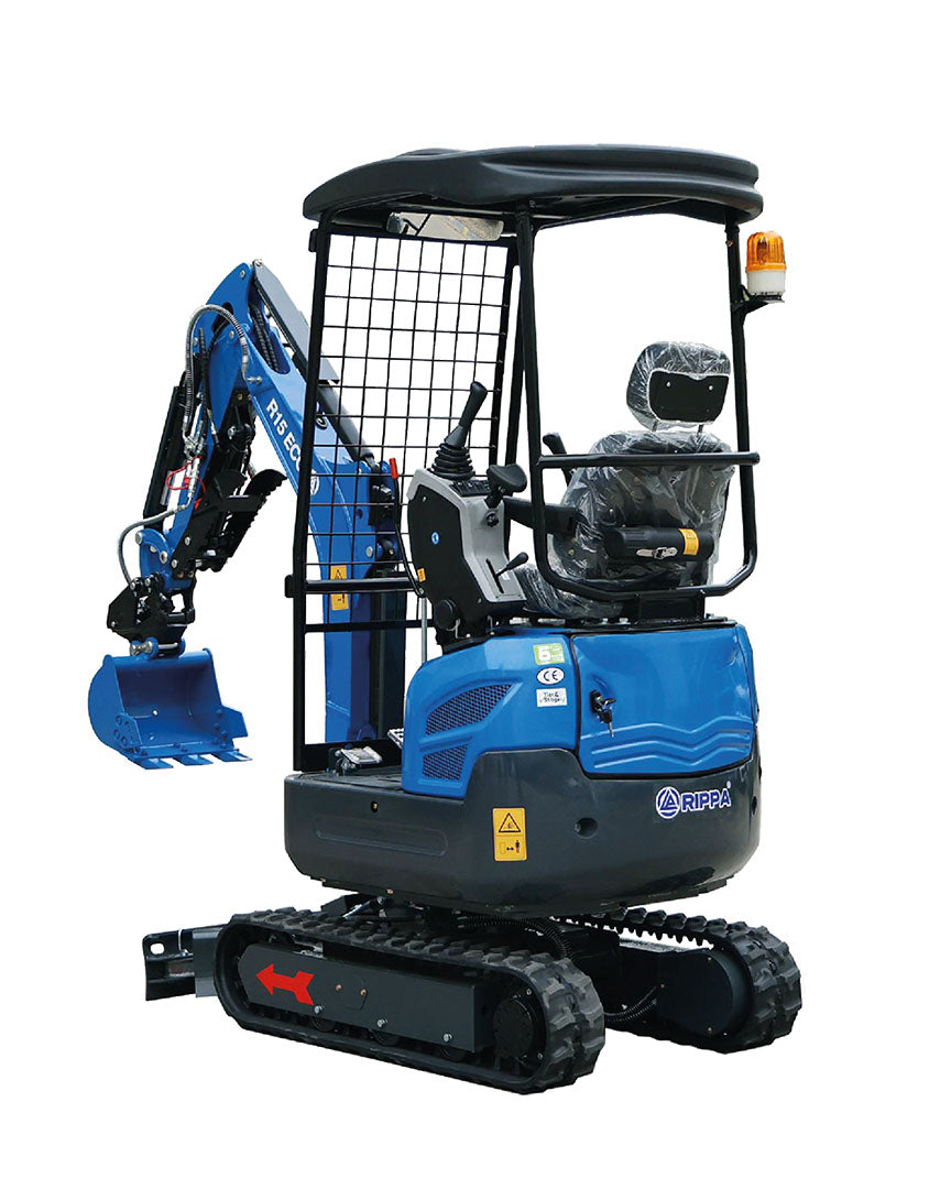 Excavadora Rippa R15 Kubota D722, Orugas Ext, 2 Veloc, Enganche Hidraulico