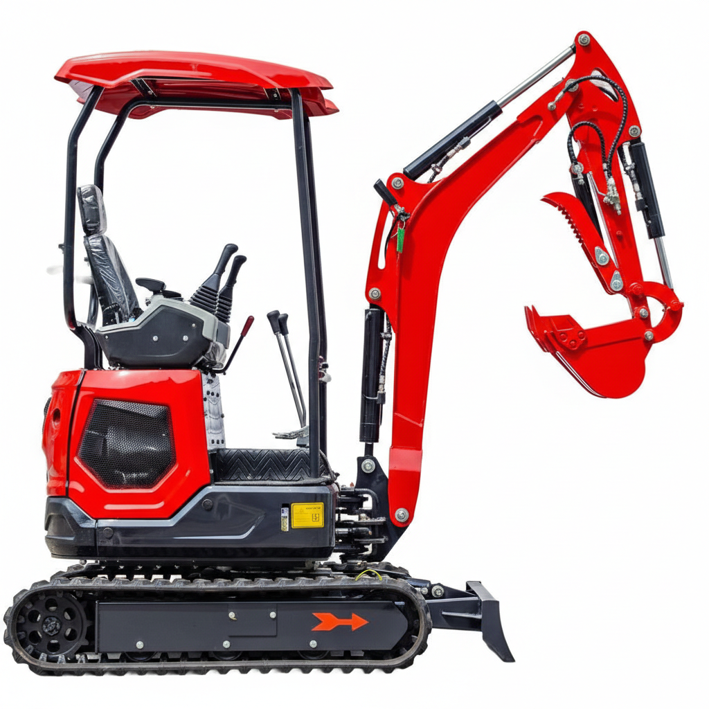 Excavadora 1500 Kg motor Kubota de 3 Cilindros orugas retráctiles