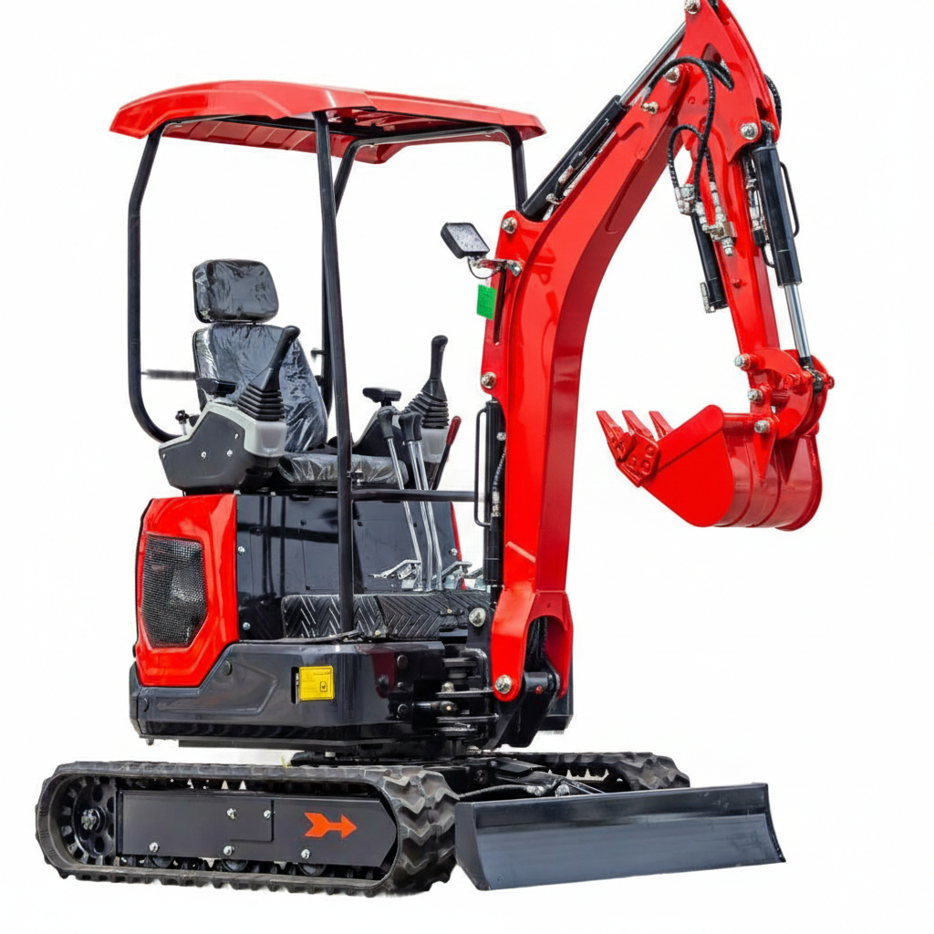 Excavadora 1500 Kg motor Kubota de 3 Cilindros orugas retráctiles