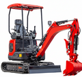 Excavadora 1500 Kg motor Kubota de 3 Cilindros orugas retráctiles