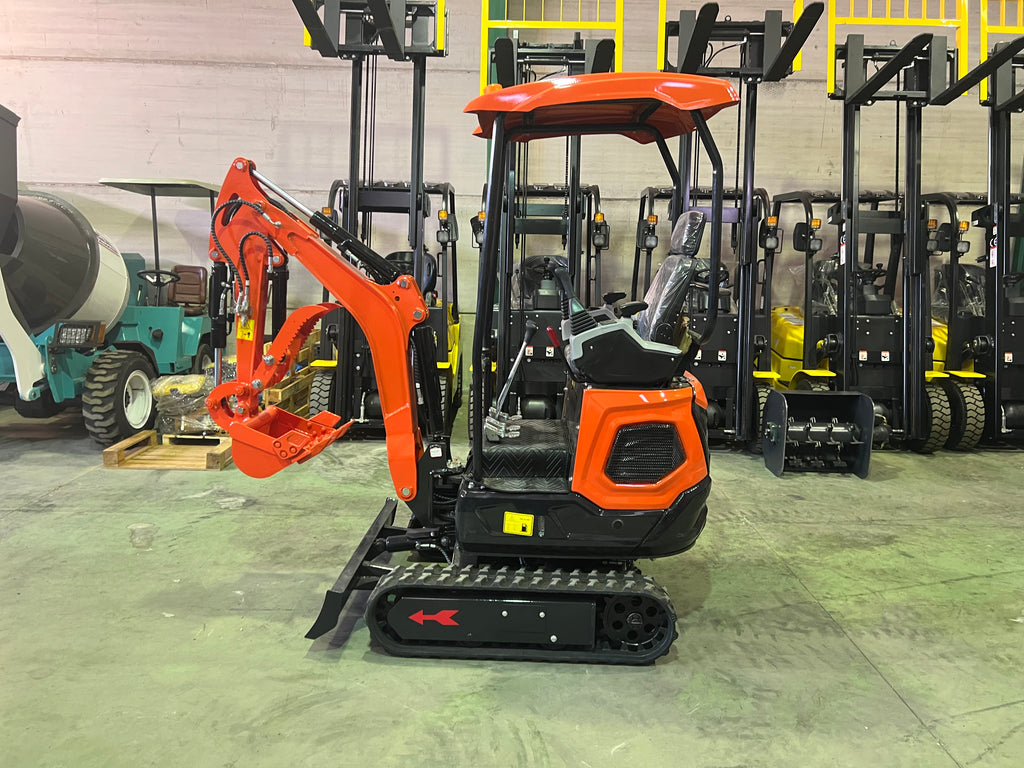 Excavadora 1500 Kg motor Kubota de 3 Cilindros orugas retráctiles