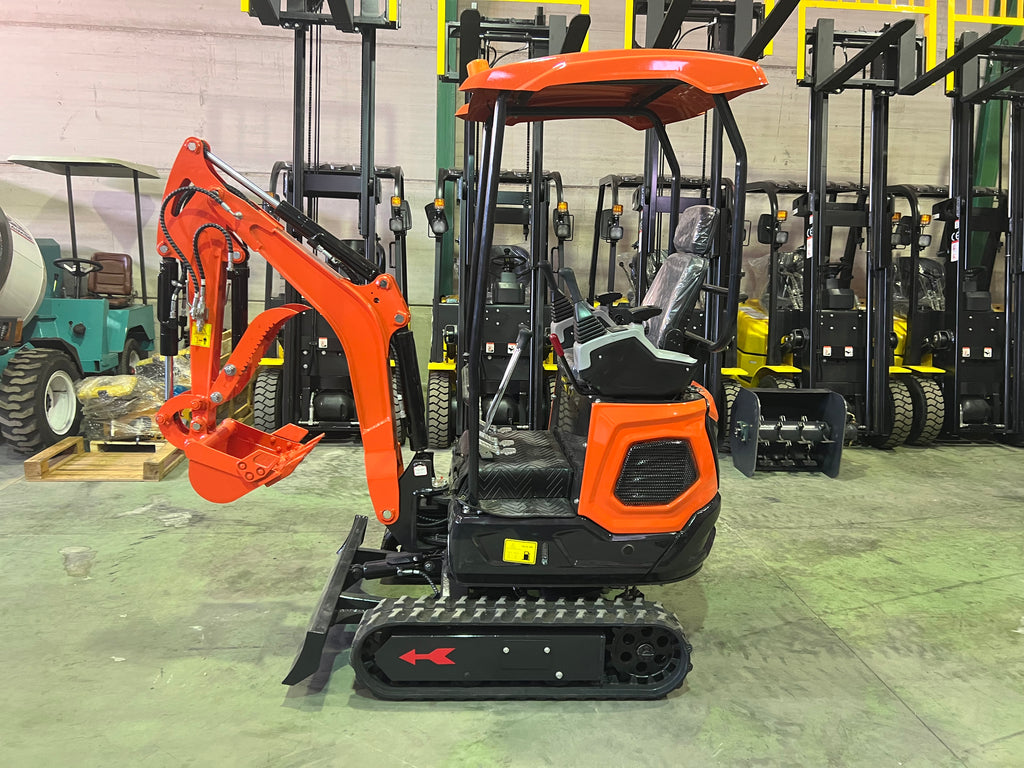 Excavadora 1500 Kg motor Kubota de 3 Cilindros orugas retráctiles
